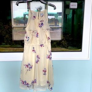 Small Cream/floral spaghetti strap dress